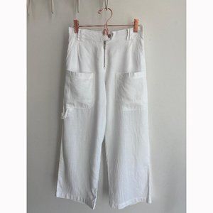 Truce (Nordstrom Brand) Girls' White Linen Blend Pants